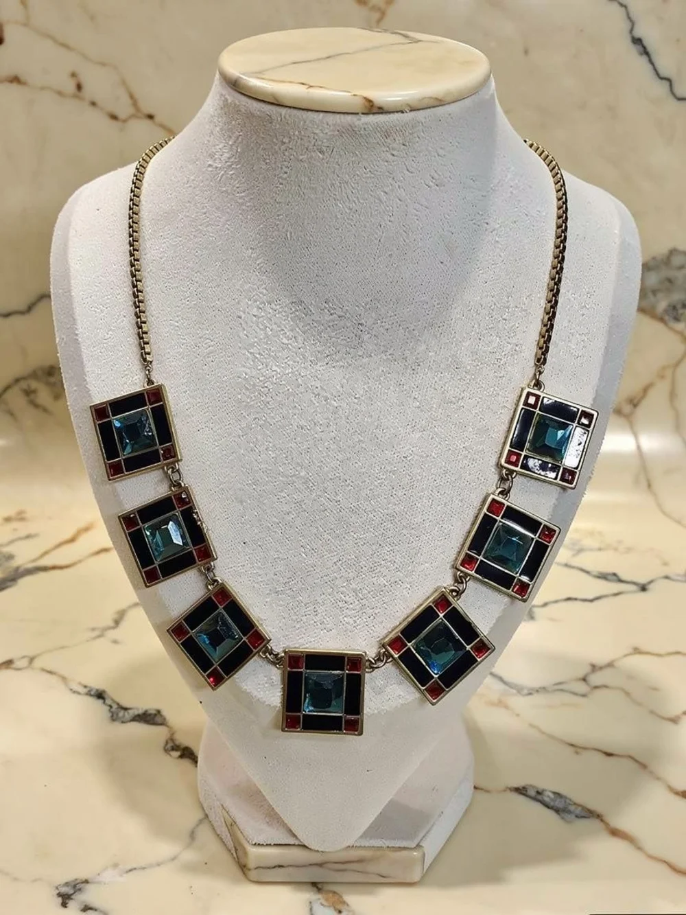 Kate Spade Lewitt Squares Necklace As Seen On Pretty Little Liars